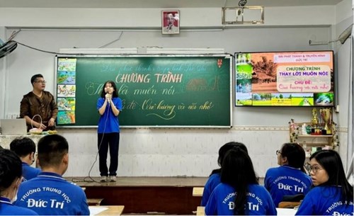 Tiết dạy Ngữ văn: Chương trình “Thay lời muốn nói”, chủ đề: “Quê hương và nỗi nhớ”.